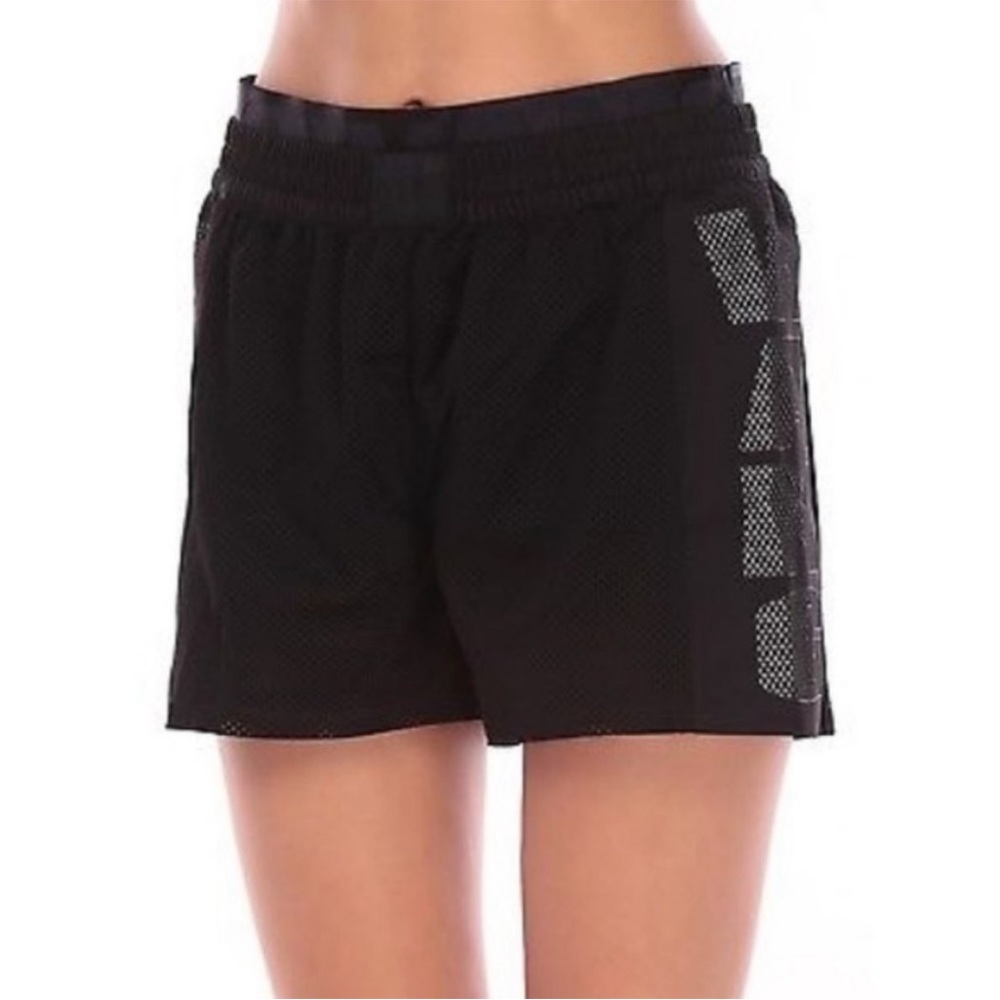 Alexander Wang x H&M Size 2 Runway Black Perforated Shorts Sport‎ Logo